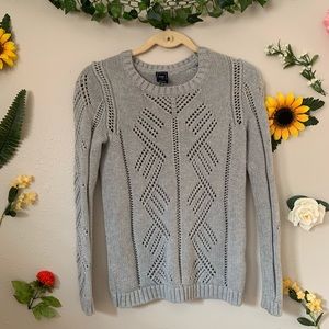 Gap Cableknit Grey Pullover Crewneck Sweater